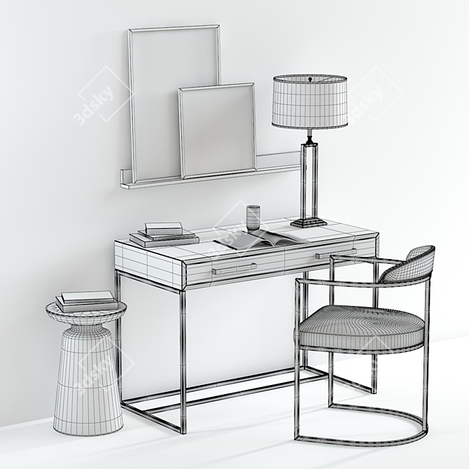 Pottery Barn Fitz: Stylish Desk Set 3D model image 3