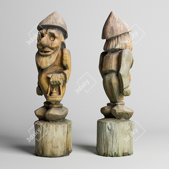 Dual Collection Garden Gnome 3D model image 1