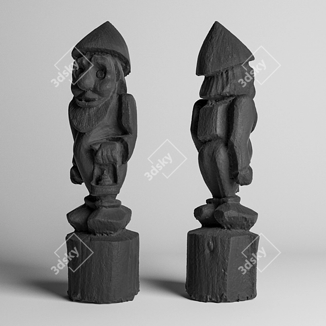 Dual Collection Garden Gnome 3D model image 2