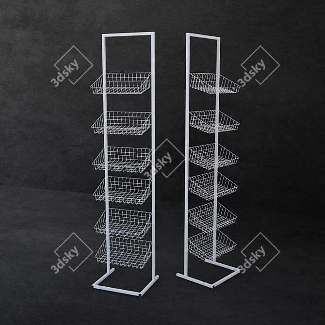 Versatile Mesh Rack: 1900*400*350 3D model image 1