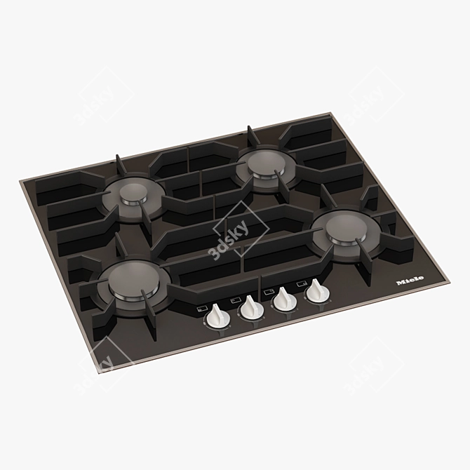 Miele KM 3010 LP Gas Cooktop 3D model image 2