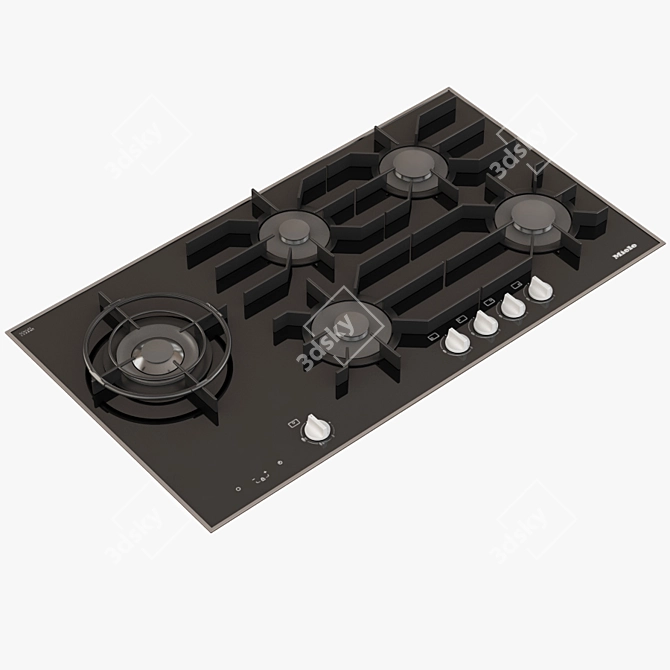 Efficient Miele Gas Cooktop 3D model image 1