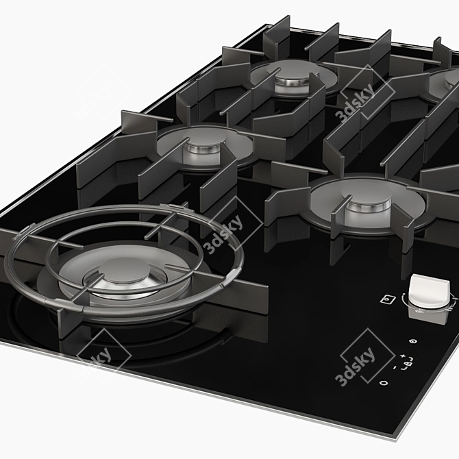 Efficient Miele Gas Cooktop 3D model image 2