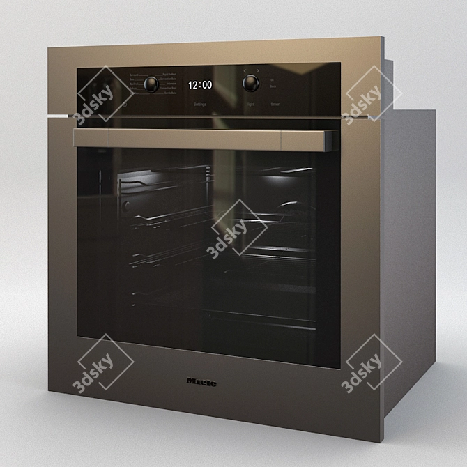 Miele 6180 BP DirectSelect Oven 3D model image 1