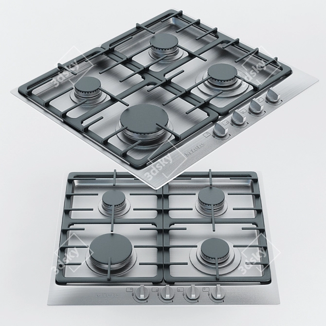 Miele KM 360 G Gas Cooktop 3D model image 1