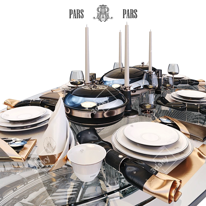 PARS Tableware Set 3D model image 1