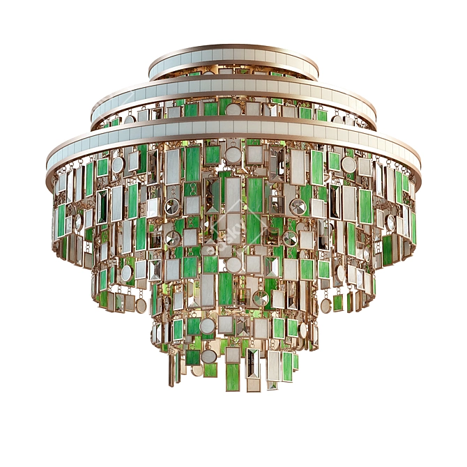 Elegant Corbett Crystal Chandelier 3D model image 1