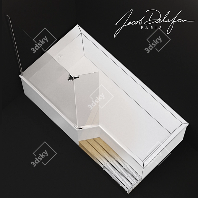 Luxurious Neo Bath-Shower Combo 3D model image 2