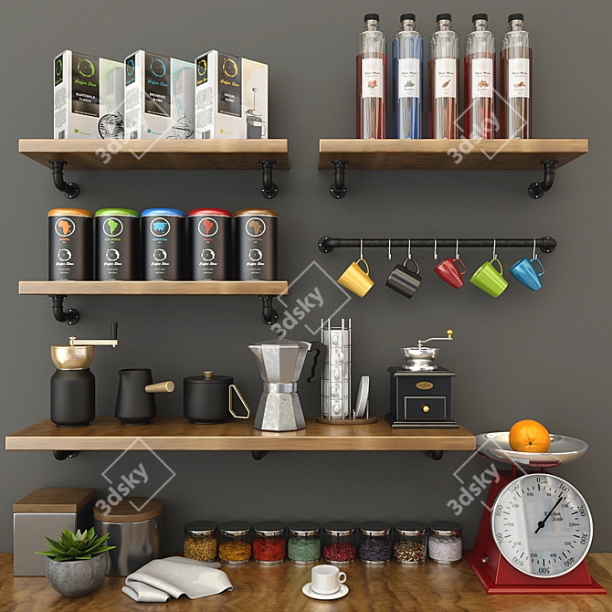 Coffee Lover's Decor Set 3D model image 1