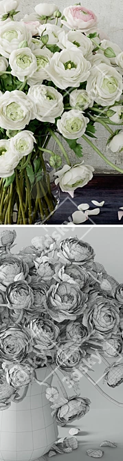 Ranunculus 2: High-Quality 3D Flower 3D model image 3