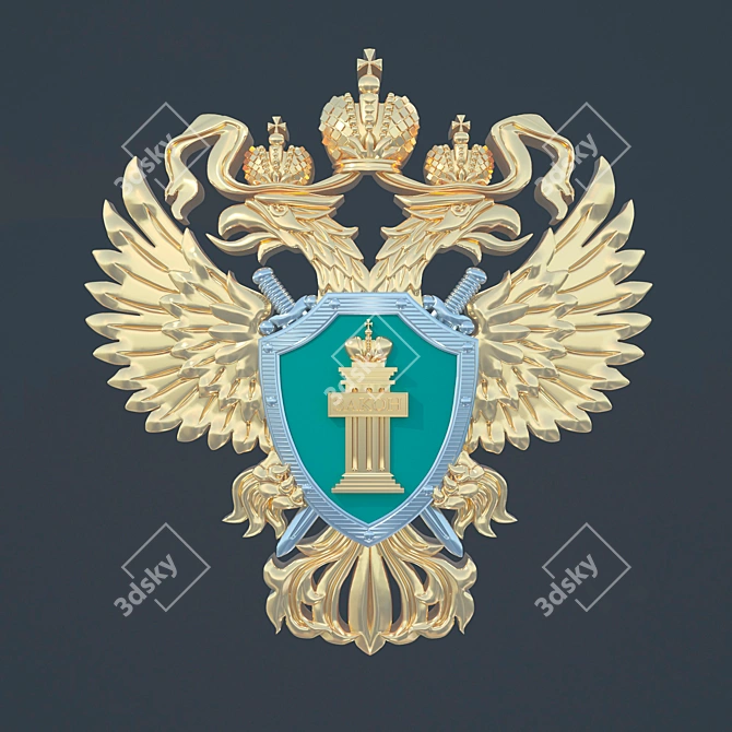 Russian Prosecutor's Coat of Arms 3D model image 1