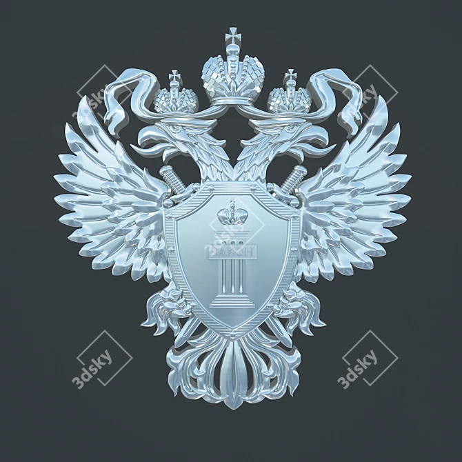 Russian Prosecutor's Coat of Arms 3D model image 2