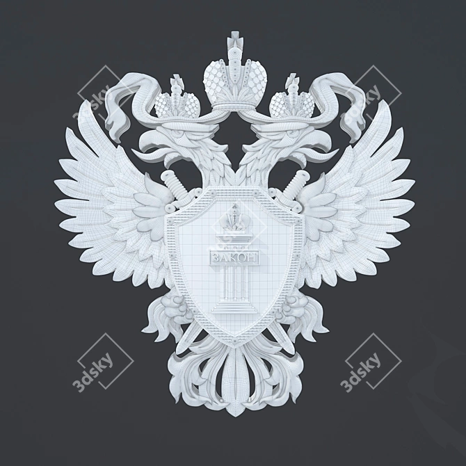 Russian Prosecutor's Coat of Arms 3D model image 3