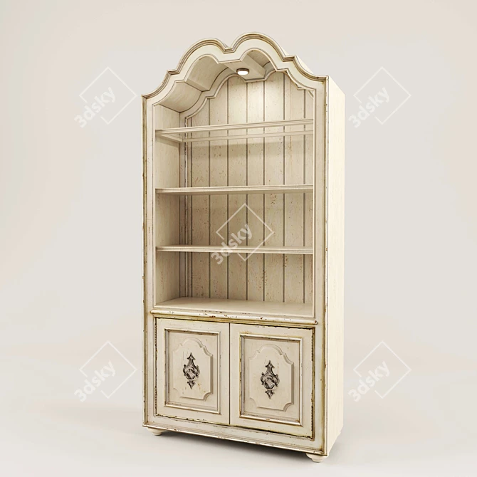 Elegant Auberose Bunching Bookcase 3D model image 1