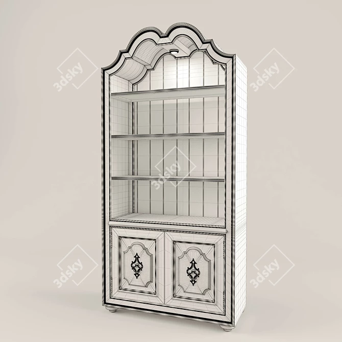 Elegant Auberose Bunching Bookcase 3D model image 2