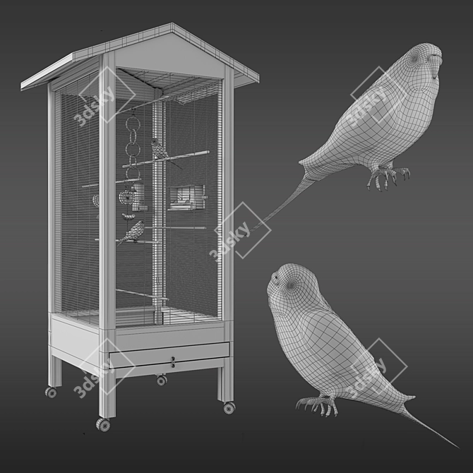 Ferplast Hemmy Budgie Cage: Iva and Lavrusha - Bundle including 3D models 3D model image 3