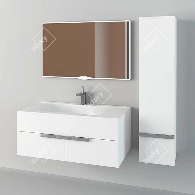 Eqloo Altima Special Edition: Stylish Bathroom Furniture 3D model image 1