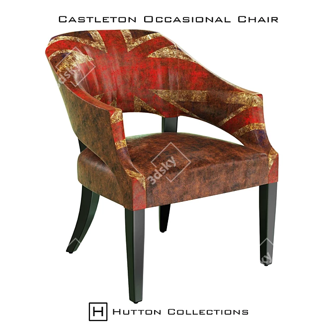 Elegant Hutton Castleton Chair 3D model image 1