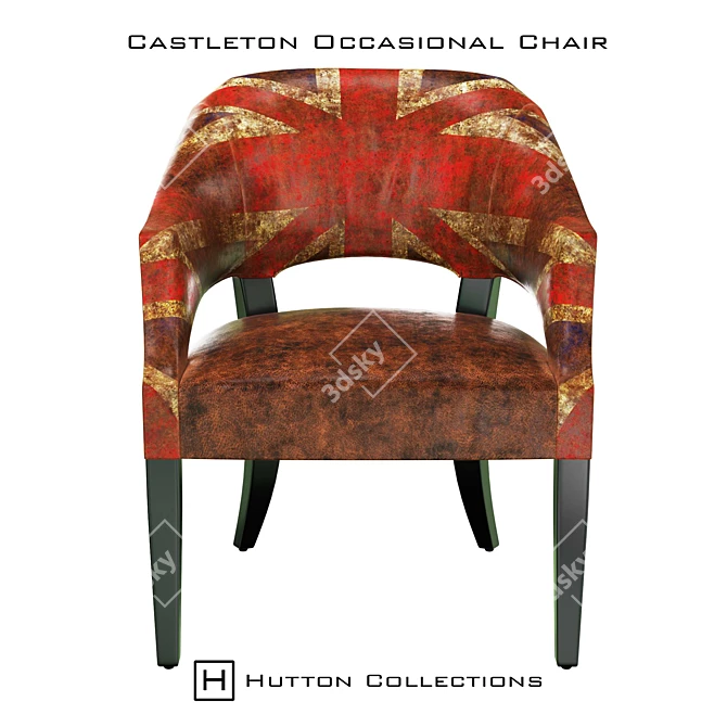 Elegant Hutton Castleton Chair 3D model image 2