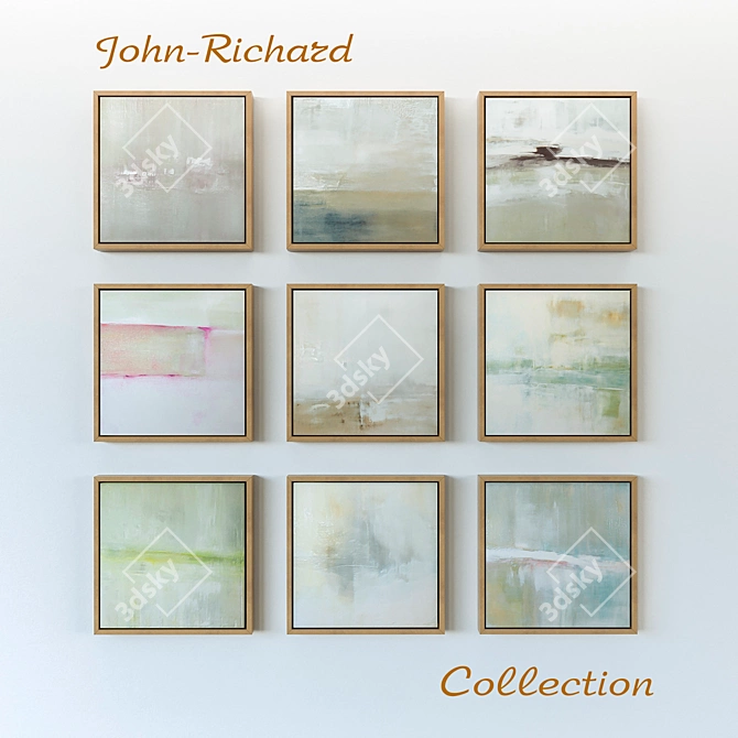 Elegant Pastel Art Set by John-Richard 3D model image 1