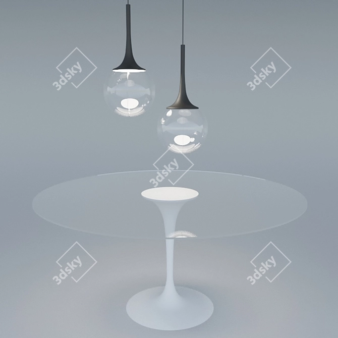 Tavolo Glass Ball Suspension Table 3D model image 1