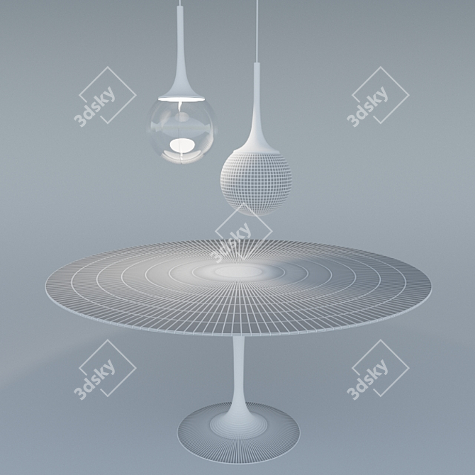 Tavolo Glass Ball Suspension Table 3D model image 2