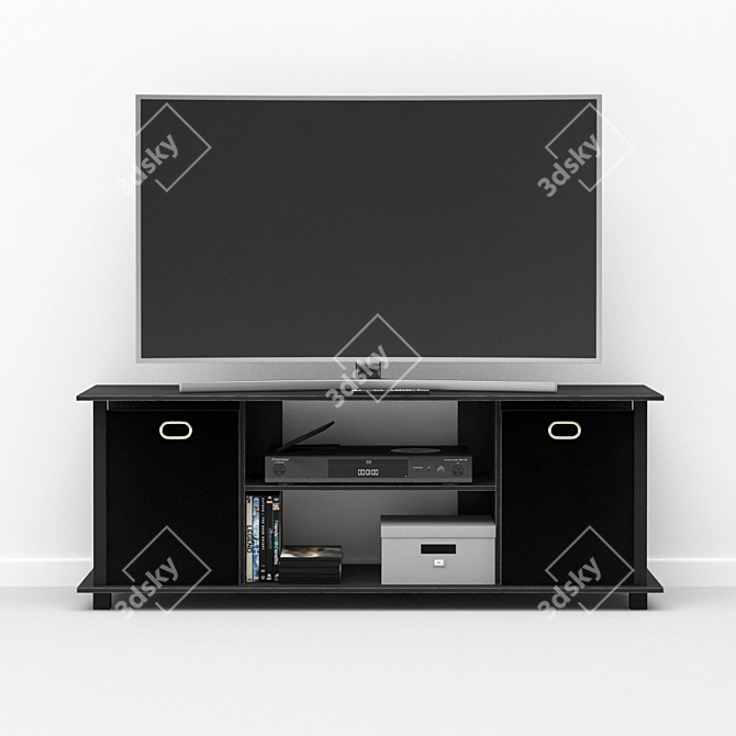 Modern Black Econ Coffee Table 3D model image 1