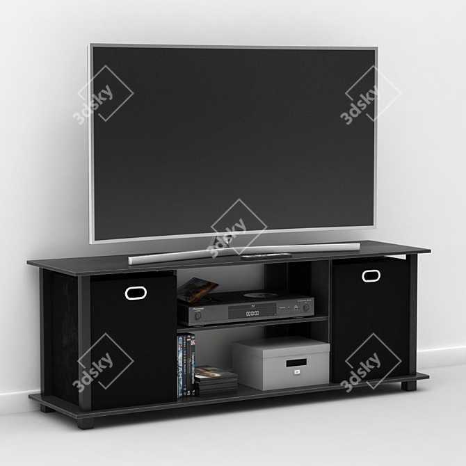 Modern Black Econ Coffee Table 3D model image 2