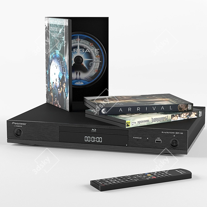 Pioneer BDP-100 Blu-ray Player 3D model image 1