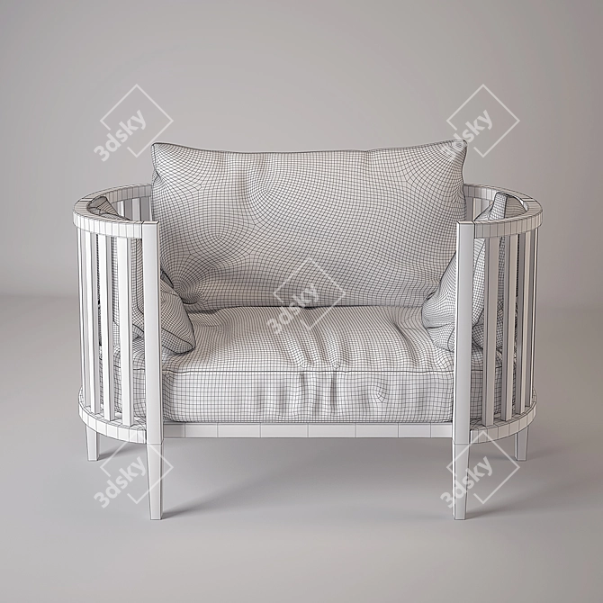 Bloomington Sofa: Italian Craftsmanship, Sustainable Design 3D model image 3