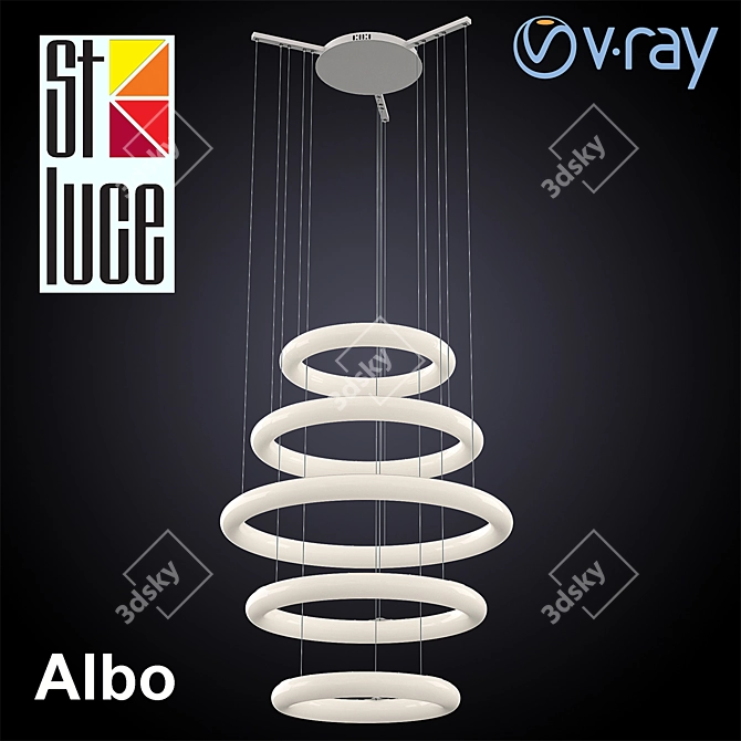 St Luce Albo: Elegant Pendant Chandelier 3D model image 1