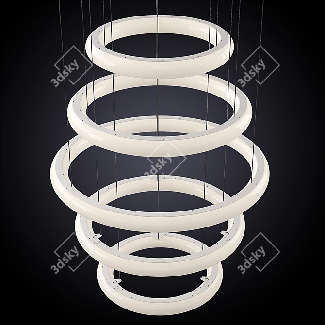 St Luce Albo: Elegant Pendant Chandelier 3D model image 2