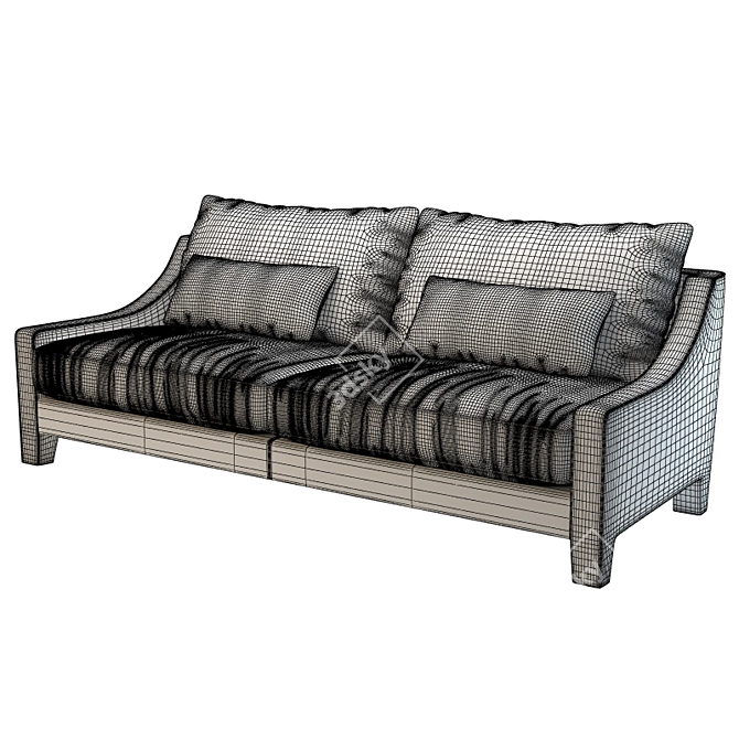 Sleek Opera Contemporary Rosalie Sofa 3D model image 3