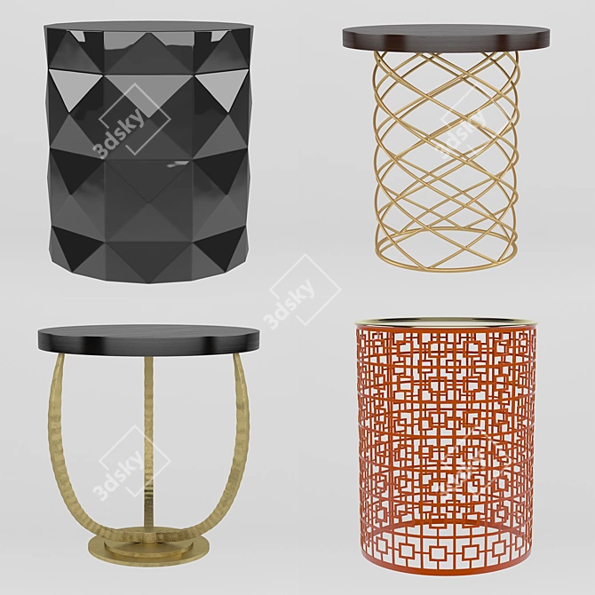 Designer Collection Tables 3D model image 1