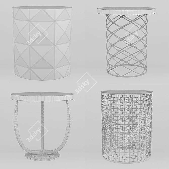 Designer Collection Tables 3D model image 2