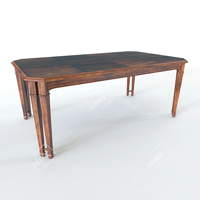 Elegant Palisade Dining Table 3D model image 2