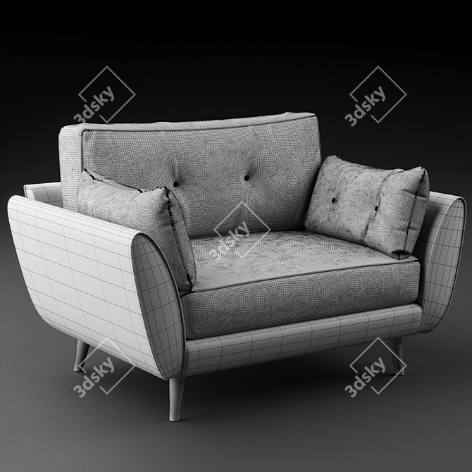 Zinc Cuddler: Luxurious and Stylish 3D model image 3