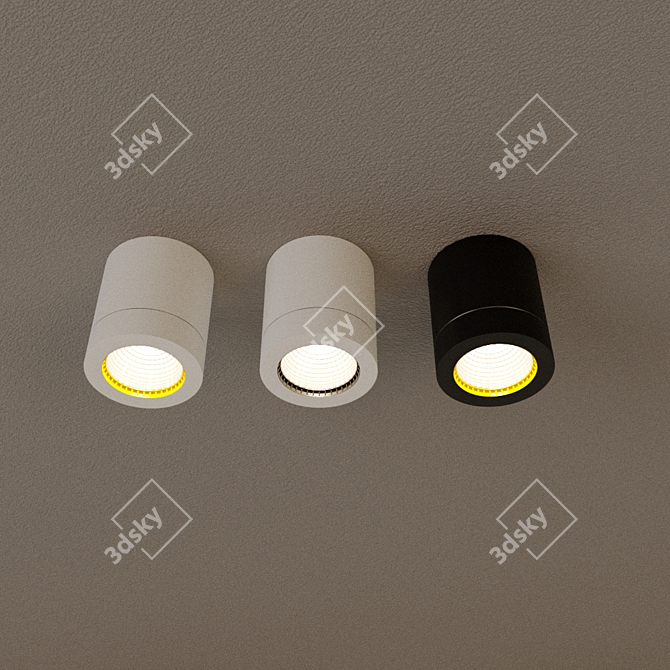 Mini Bulkhead Light Tube - D-003BW60 3D model image 1