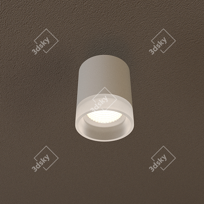 Bulkhead D-016G60 Matt S - Sleek Industrial Lighting 3D model image 1