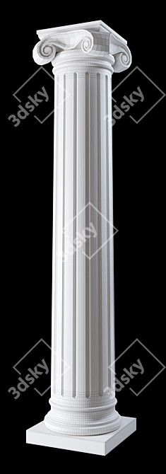 Elegant Ionic Column Order 3D model image 3