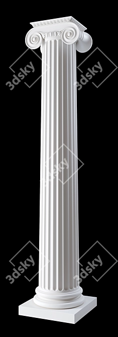 Ionic Column Sculpture: Elegant Design 3D model image 2