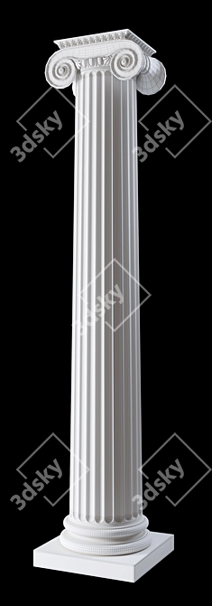 Ionic Column Sculpture: Elegant Design 3D model image 3