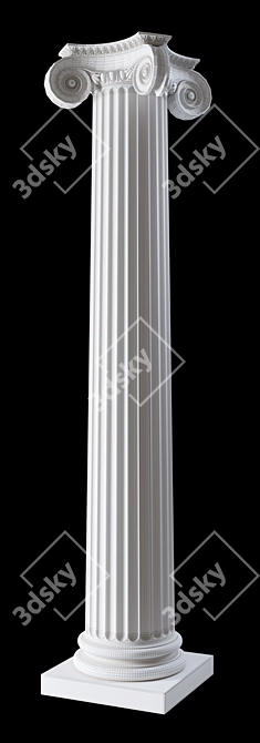 Ionic Column: Classic Elegance for Any Space 3D model image 3