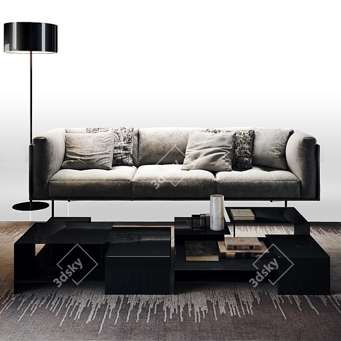 Elegant Rod Sofa: 2014's Finest 3D model image 1