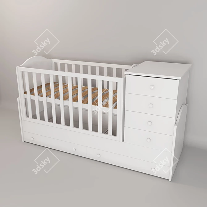 Dreamland Baby Crib 3D model image 1