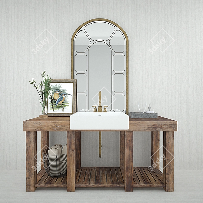 Modern Bathroom Furniture 3D model image 1