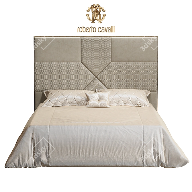 Roberto Cavalli Springs Bed Replica 3D model image 1