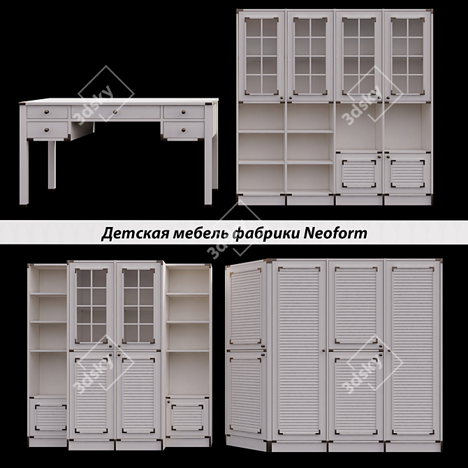 Title: Neoform Kids' Furniture: Fun and Functional 3D model image 1