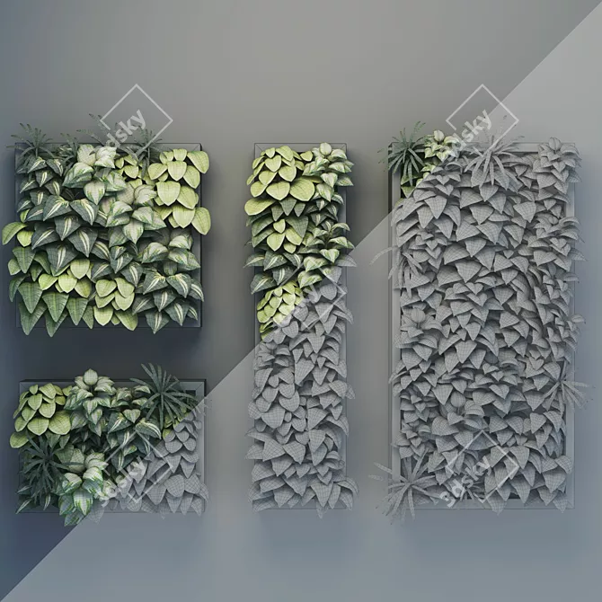 Versatile Vertical Garden Modules 3D model image 3
