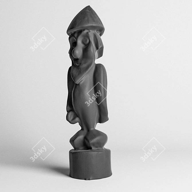 Enchanting Garden Gnome: Delightful Outdoor Decor 3D model image 2